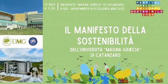 Presentazione del Manifesto della sostenibilità dell'Università Magna Græcia di Catanzaro