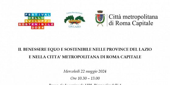 Il benessere equo e sostenibile nelle province del Lazio e nella città metropolitana di Roma capitale